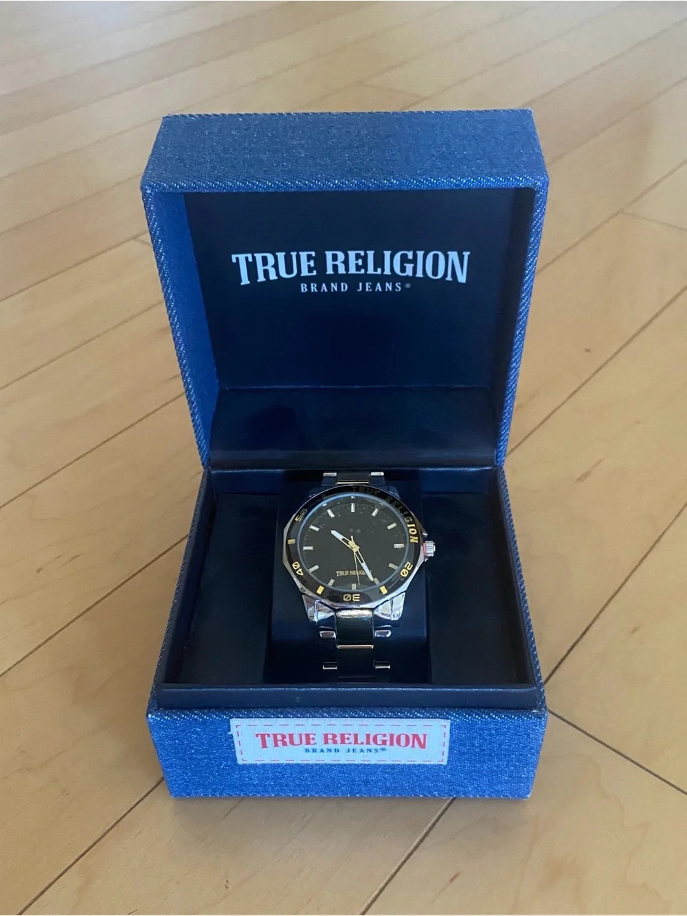True Religion Two-Tone Black Dial Men's Quartz Watch 43mm